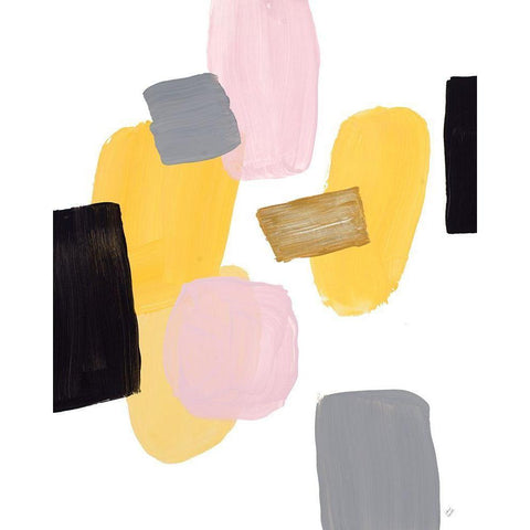 Floating Shapes I Gold Ornate Wood Framed Art Print with Double Matting by Loreth, Lanie