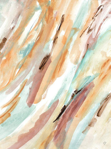 Coordination White Modern Wood Framed Art Print with Double Matting by Loreth, Lanie