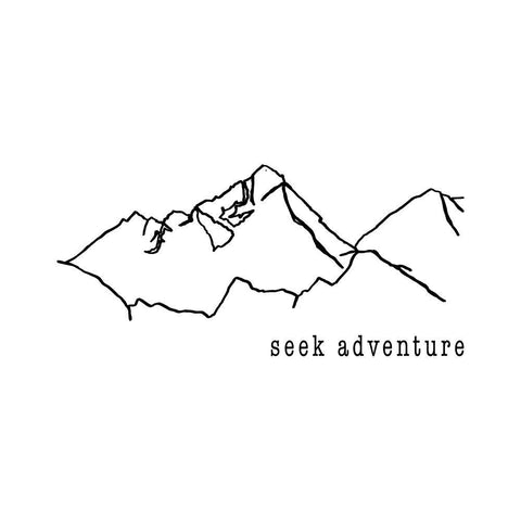 Seek Adventure White Modern Wood Framed Art Print by Edwins, Hugo