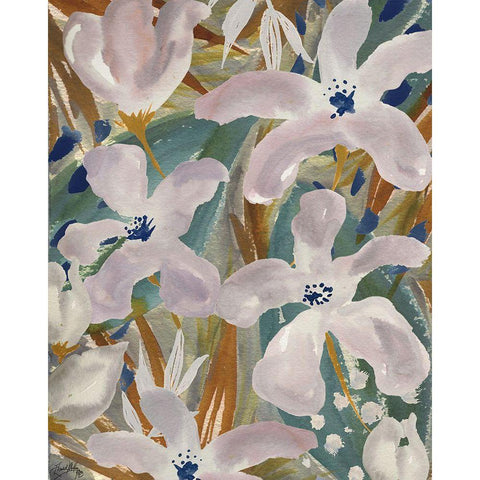 Femme Floral I White Modern Wood Framed Art Print by Medley, Elizabeth