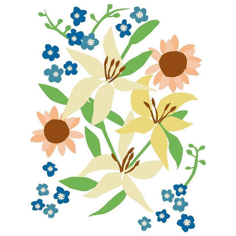 Wildflowers I White Modern Wood Framed Art Print by Bucheli, Jen