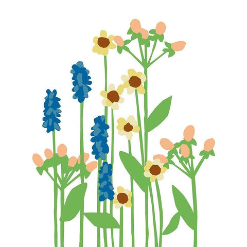 Wildflowers III Black Modern Wood Framed Art Print by Bucheli, Jen