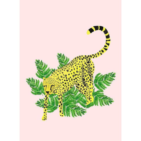 Cheetah On The Lookout II White Modern Wood Framed Art Print by Bucheli, Jen