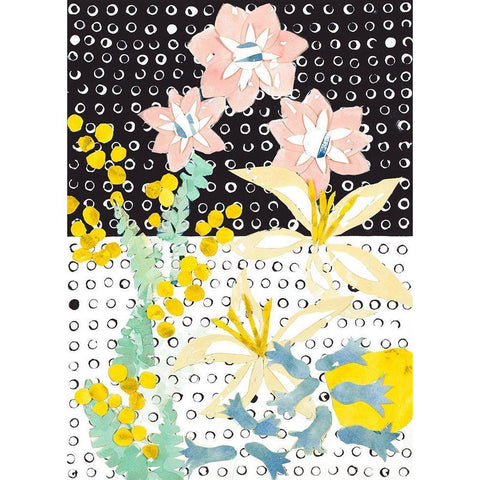 Mother Daughter Floral White Modern Wood Framed Art Print by Bucheli, Jen