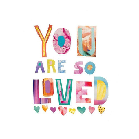 You Are So Loved Black Modern Wood Framed Art Print by Bucheli, Jen