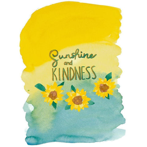 Sunshine and Kindness Black Modern Wood Framed Art Print by Bucheli, Jen