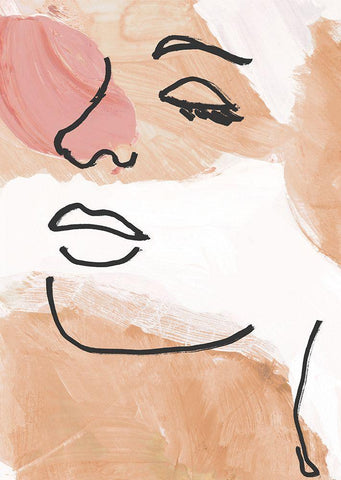 Aloof Expression White Modern Wood Framed Art Print with Double Matting by Loreth, Lanie