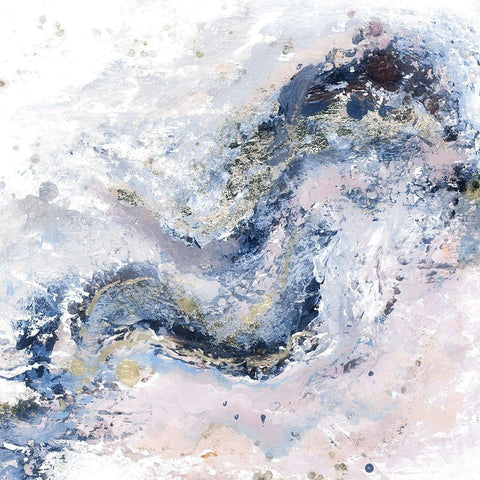 Tierra Azul White Modern Wood Framed Art Print by Pinto, Patricia