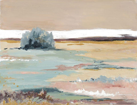 Nice and Calm White Modern Wood Framed Art Print with Double Matting by Pinto, Patricia