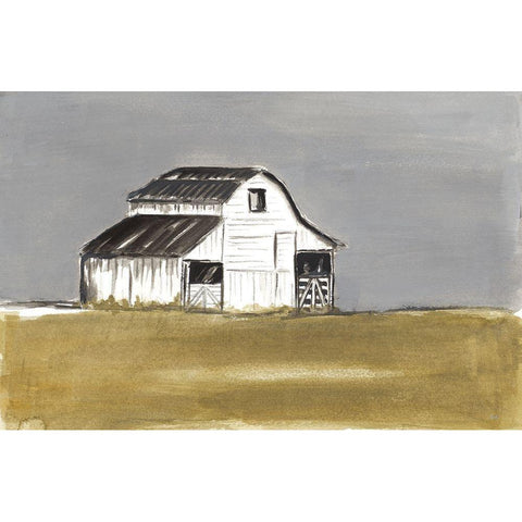 Natural Barn Gold Ornate Wood Framed Art Print with Double Matting by Pinto, Patricia