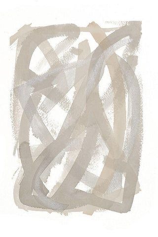 Found Trails II White Modern Wood Framed Art Print with Double Matting by Torres, Melanie