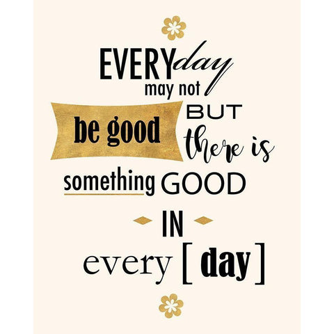 Good in Everyday Black Modern Wood Framed Art Print by Quach, Anna