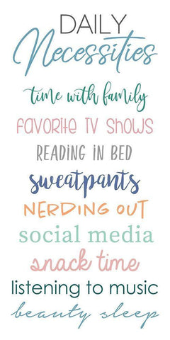 Daily Necessities on White Black Ornate Wood Framed Art Print with Double Matting by Quach, Anna