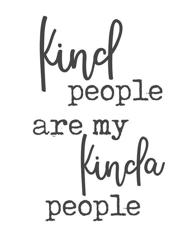 Kind People White Modern Wood Framed Art Print with Double Matting by Quach, Anna
