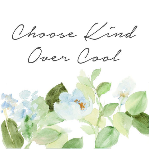 Choose Kind Over Cool Black Ornate Wood Framed Art Print with Double Matting by Loreth, Lanie