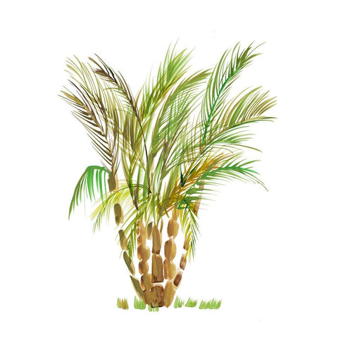 The Palm IV Gold Ornate Wood Framed Art Print with Double Matting by DeRice, Julie