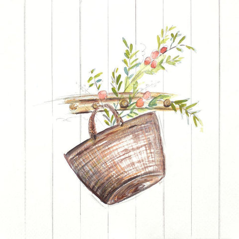 Ramitas II White Modern Wood Framed Art Print by Pinto, Patricia