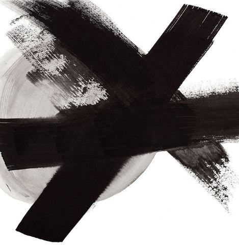 Black Moon I Black Ornate Wood Framed Art Print with Double Matting by Pinto, Patricia