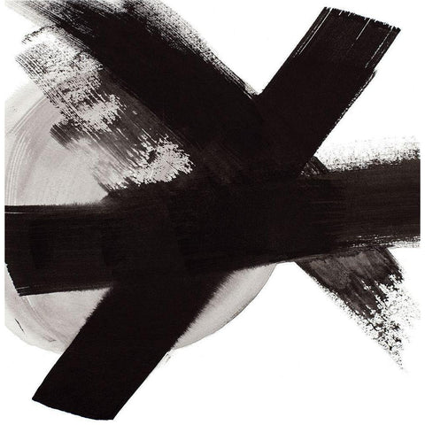 Black Moon I Black Modern Wood Framed Art Print with Double Matting by Pinto, Patricia