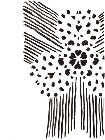 Black and White Design II White Modern Wood Framed Art Print with Double Matting by Pinto, Patricia