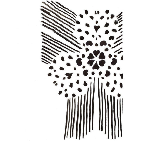 Black and White Design II White Modern Wood Framed Art Print by Pinto, Patricia