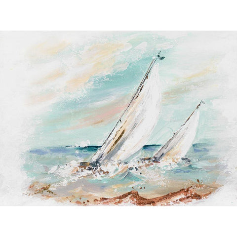 Regatta Black Modern Wood Framed Art Print by Pinto, Patricia