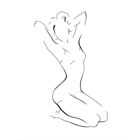 New Nudes I Black Modern Wood Framed Art Print by Pinto, Patricia