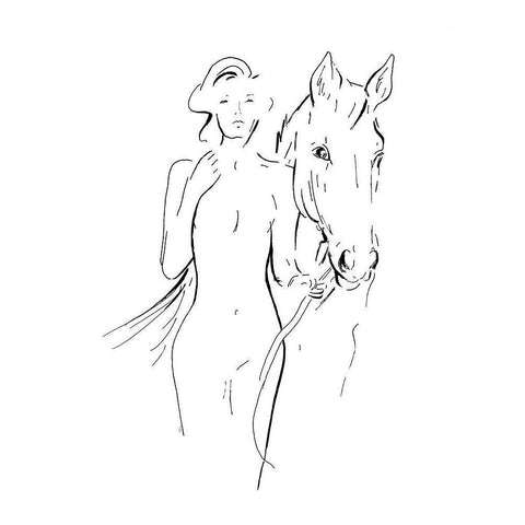 New Nudes II White Modern Wood Framed Art Print by Pinto, Patricia