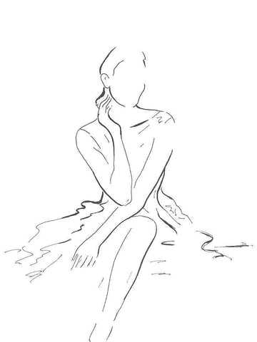 Fashion Illustration White Modern Wood Framed Art Print with Double Matting by Pinto, Patricia