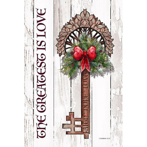 Holiday Key I Black Modern Wood Framed Art Print with Double Matting by Diannart