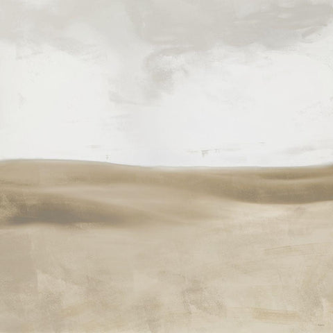 Sandy Horizon I Black Modern Wood Framed Art Print by Meneely, Dan