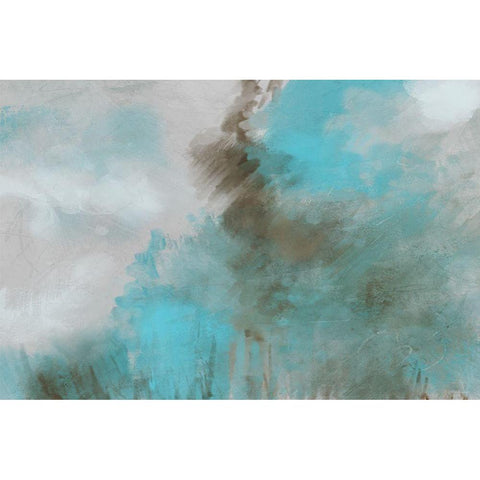 Garden Patina I White Modern Wood Framed Art Print by Meneely, Dan