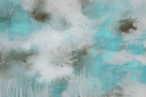 Garden Patina II White Modern Wood Framed Art Print with Double Matting by Meneely, Dan