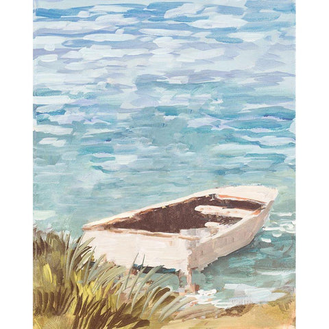 Day On The Inlet Gold Ornate Wood Framed Art Print with Double Matting by Slivka, Jane