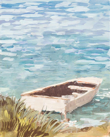 Day On The Inlet Black Ornate Wood Framed Art Print with Double Matting by Slivka, Jane