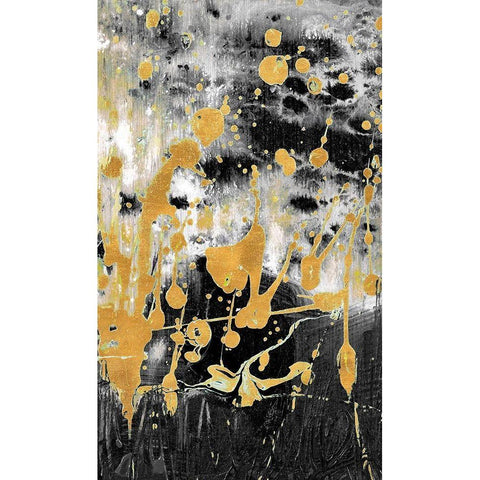 Gold Reflections Abstract Gold Ornate Wood Framed Art Print with Double Matting by Beauchamp, Andy
