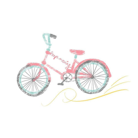 Keep Moving White Modern Wood Framed Art Print by Quach, Anna