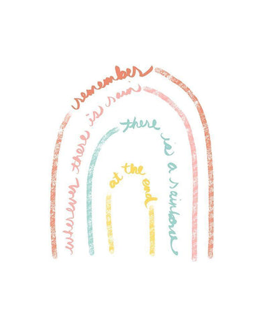 Rain and Rainbows Black Ornate Wood Framed Art Print with Double Matting by Quach, Anna