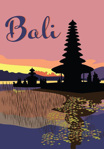 Bali Black Ornate Wood Framed Art Print with Double Matting by Bucheli, Jen