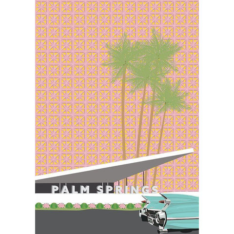 Palm Springs with Convertible Black Modern Wood Framed Art Print by Bucheli, Jen