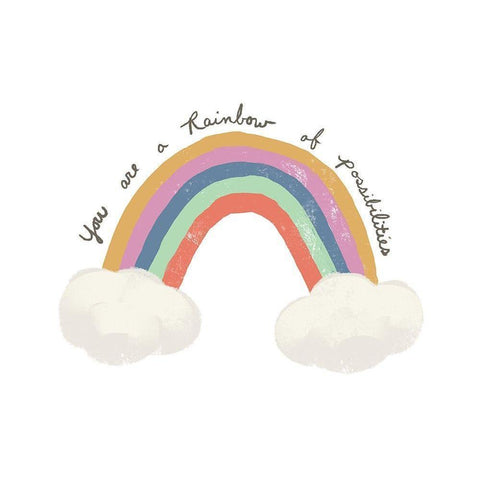 You are a Rainbow Gold Ornate Wood Framed Art Print with Double Matting by Wilson, Kali