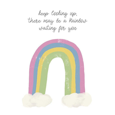 A Rainbow Waiting for You Gold Ornate Wood Framed Art Print with Double Matting by Wilson, Kali