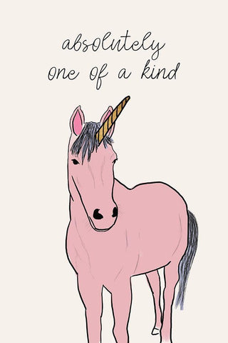 Absolutely One Of A Kind White Modern Wood Framed Art Print with Double Matting by Wilson, Kali