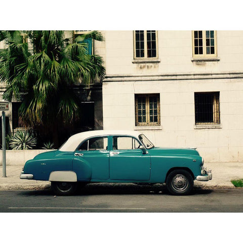 Cars of Cuba Gold Ornate Wood Framed Art Print with Double Matting by Rodriguez, Jairo