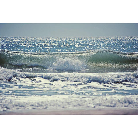 Perfect Wave Black Modern Wood Framed Art Print with Double Matting by Nawrocke, Bruce