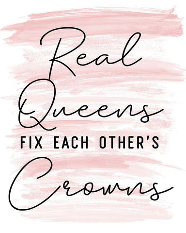 Real Queens White Modern Wood Framed Art Print with Double Matting by SD Graphics Studio