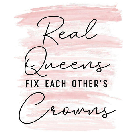 Real Queens Black Modern Wood Framed Art Print by SD Graphics Studio