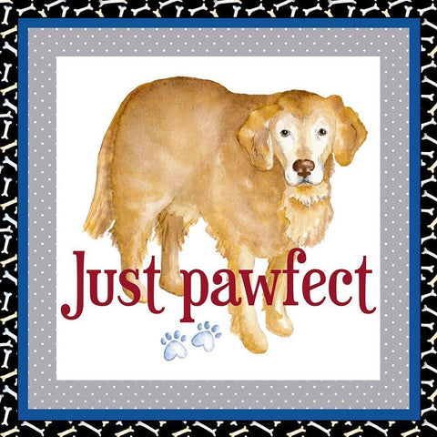 A Dogs Life V Gold Ornate Wood Framed Art Print with Double Matting by Metz, Andi