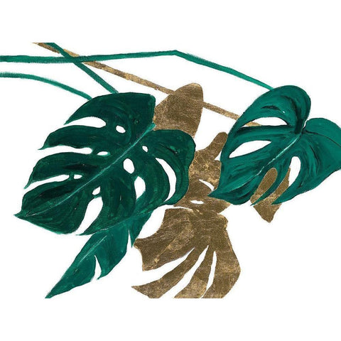 Modern Jungle Leaves I White Modern Wood Framed Art Print by Pinto, Patricia