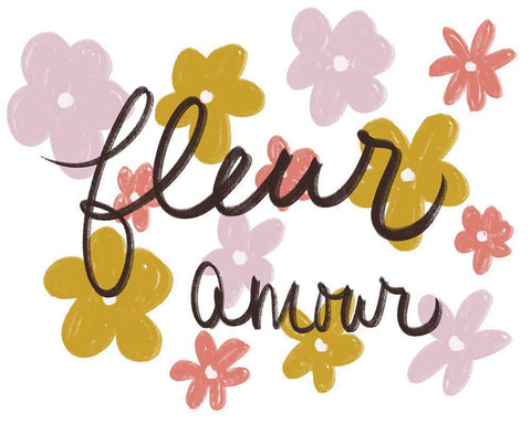 Fleur Amour Black Ornate Wood Framed Art Print with Double Matting by Navas, Emily